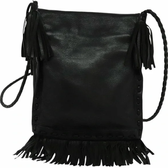 Rare PRADA Black Leather Crossbody Bag - 100% authentic